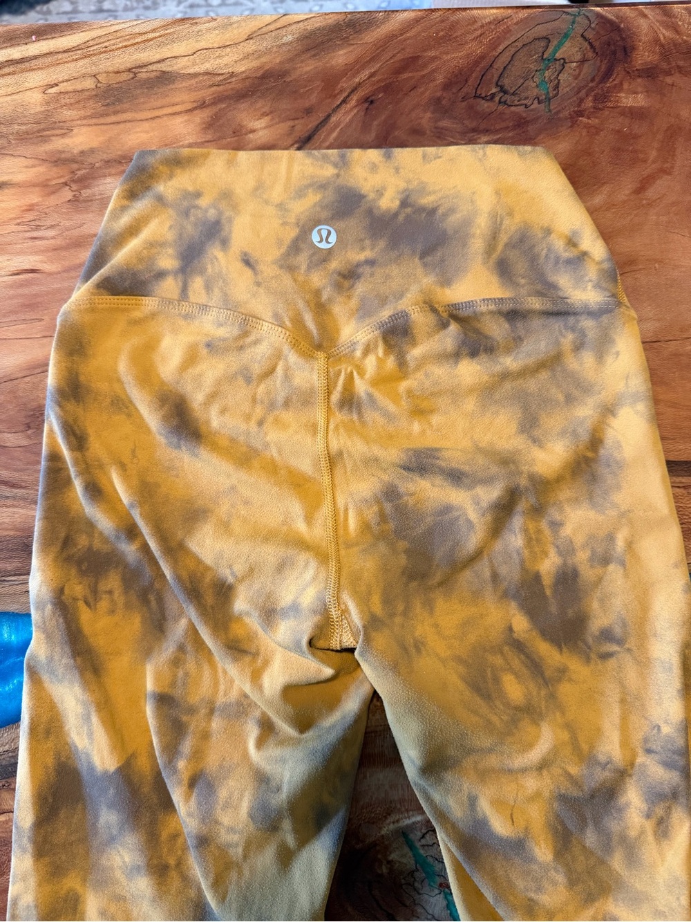 lululemon athletica Yellow Tie-Dye Leggings - Size 2
